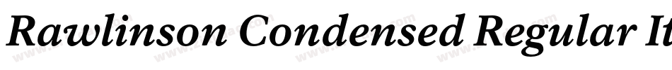 Rawlinson Condensed Regular Italic字体转换